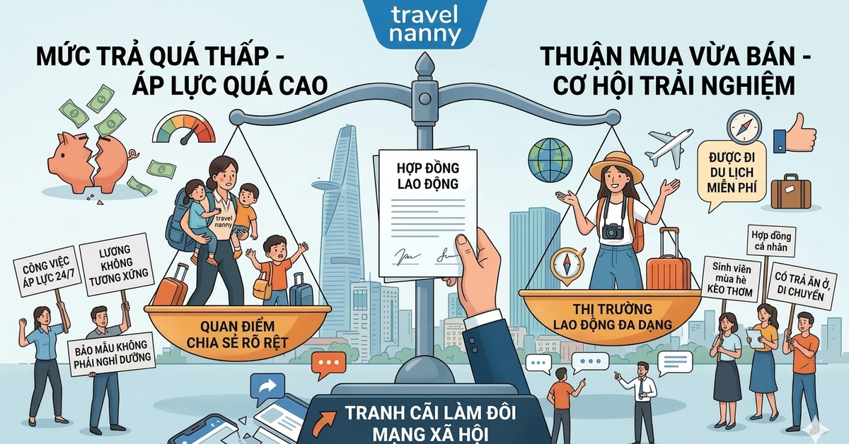 Tranh cãi gia đình Tây đăng tuyển bảo mẫu 375.000 đồng/ngày tiếp tục chia đôi mạng xã hội