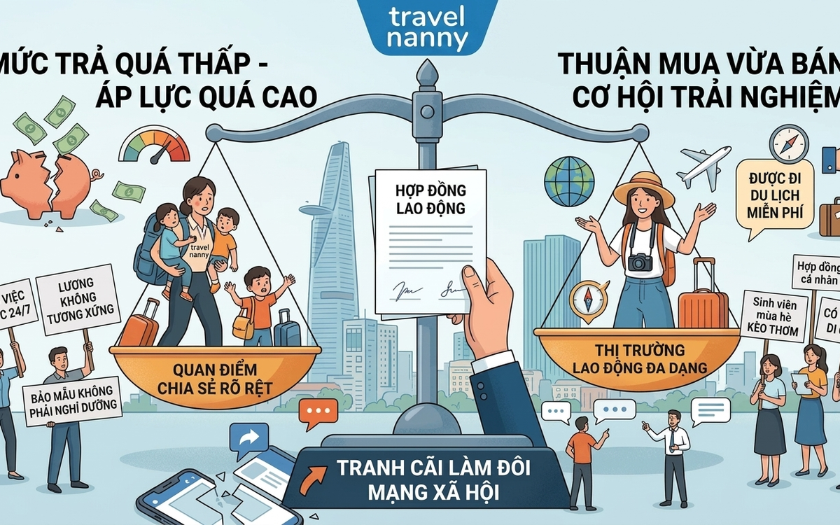 Tranh cãi gia đình Tây đăng tuyển bảo mẫu 375.000 đồng/ngày tiếp tục chia đôi mạng xã hội