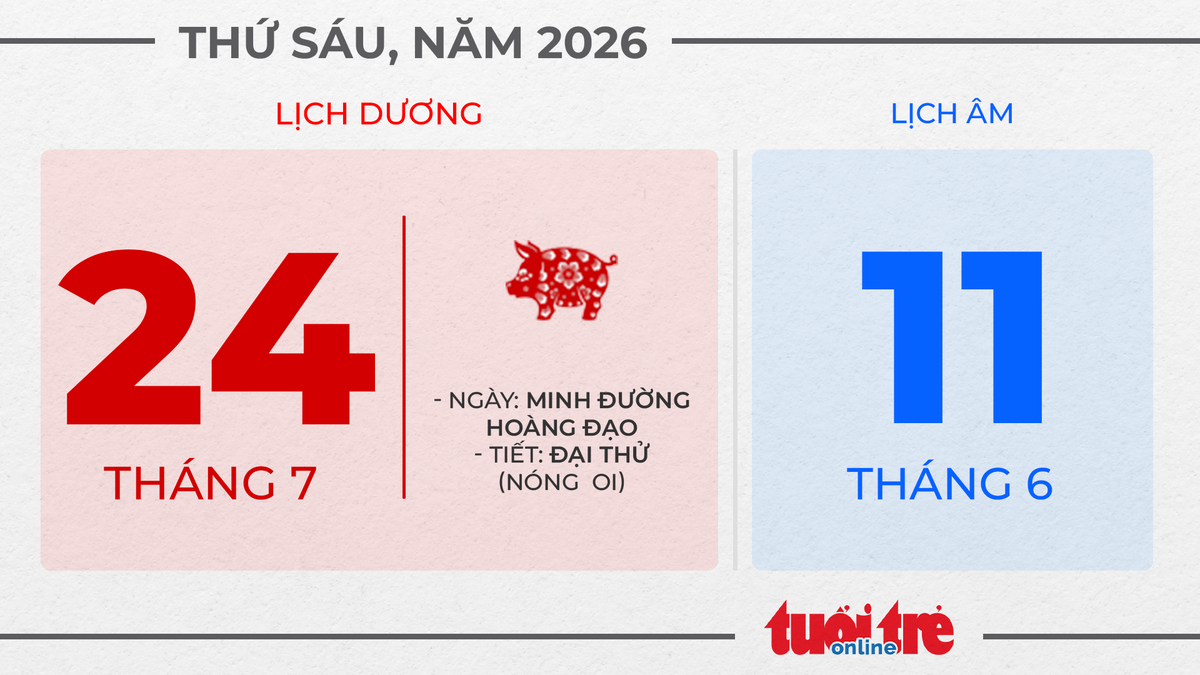 11. Thứ sáu, ngày 24 tháng 7 năm 2026