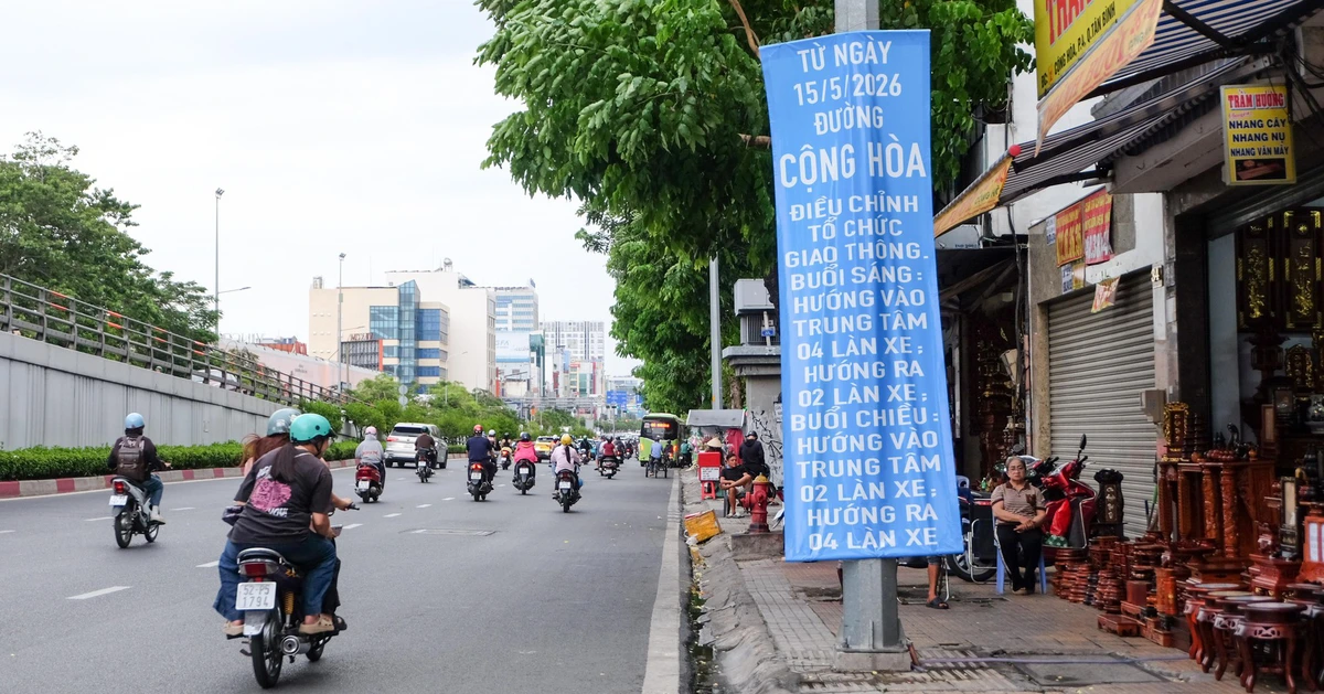 Từ 15-5, xe cộ đi lại trên đường Cộng Hòa ra sao?