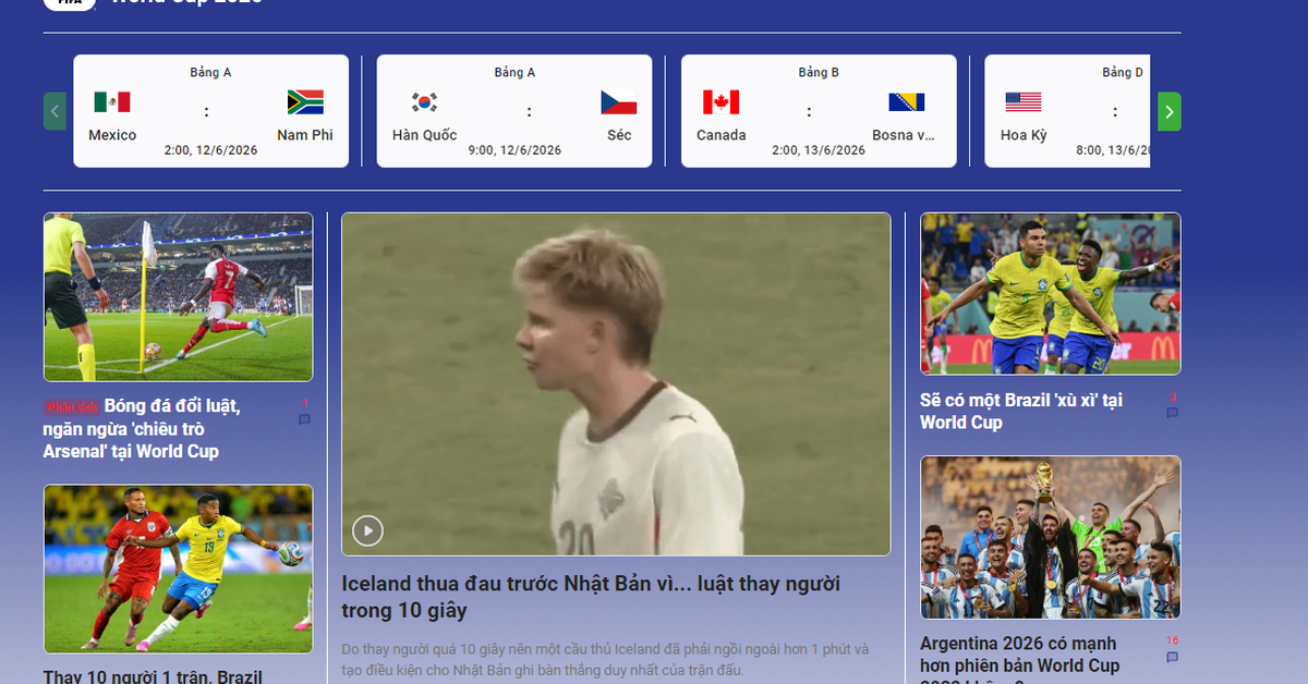 Tuổi Trẻ Online ra mắt chuyên trang World Cup 2026