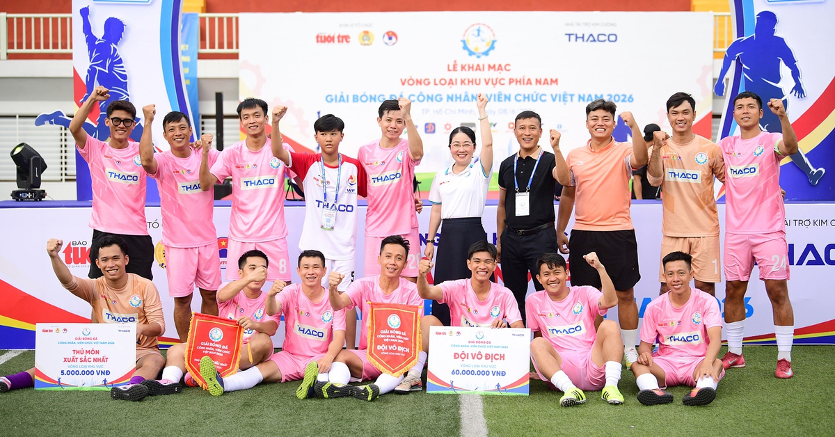 Giải bóng đá công nhân, viên chức Việt Nam 2026: Thành Thắng Thăng Long TP.HCM vô địch