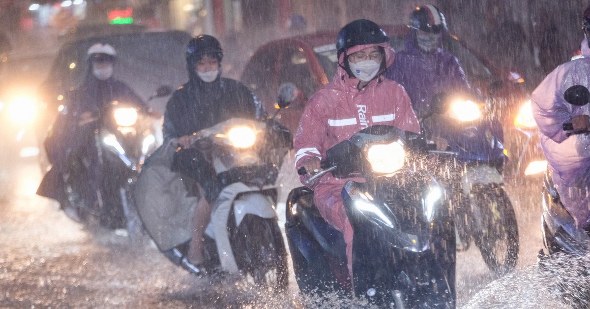 Miền Bắc mưa lớn kéo dài đến cuối tuần tới