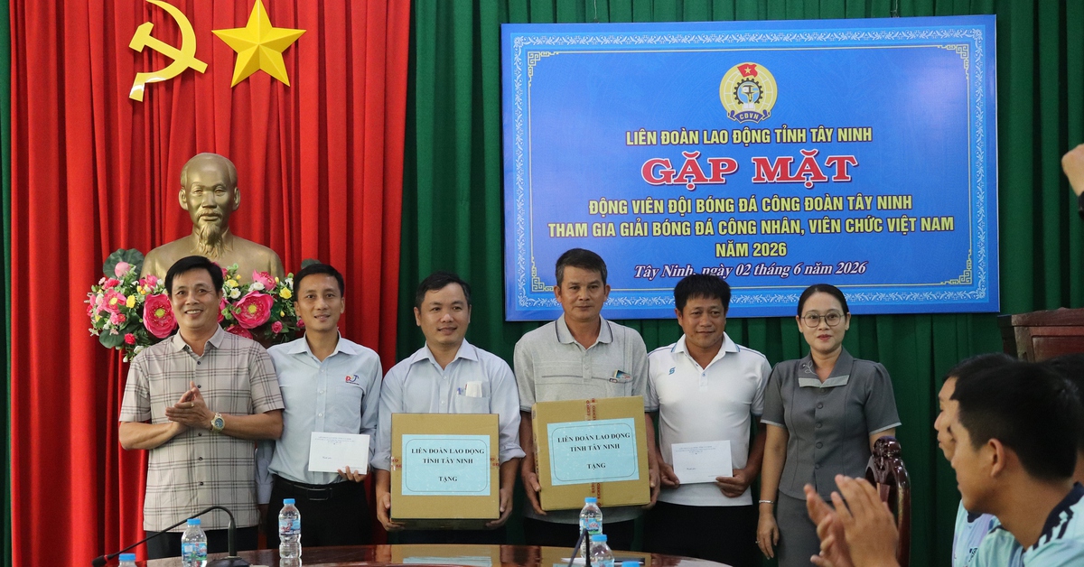 Tây Ninh động viên 2 đội bóng xuất quân dự Giải bóng đá công nhân, viên chức Việt Nam 2026