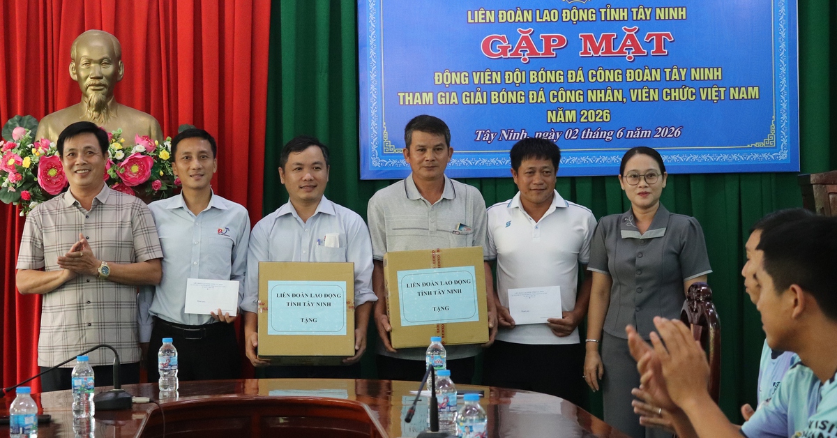 Tây Ninh động viên 2 đội bóng xuất quân dự Giải bóng đá công nhân, viên chức Việt Nam 2026