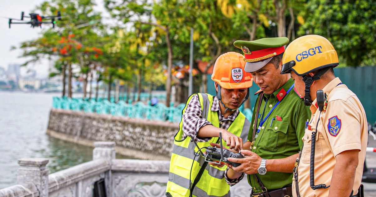 Công an Hà Nội thử nghiệm UAV giám sát an ninh trật tự từ trên không