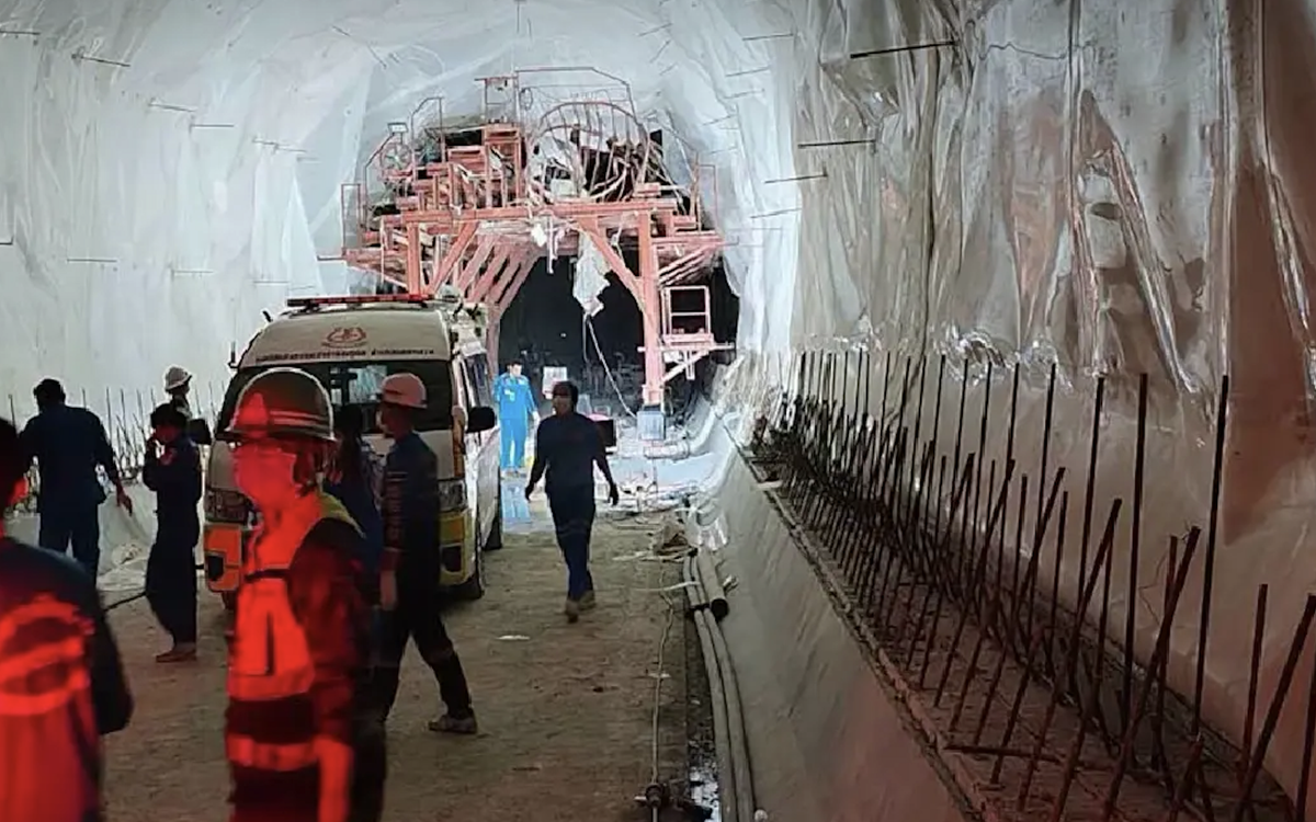 Sập giàn giáo công trình đường sắt tại Thái Lan: 2 người chết, 7 người bị thương