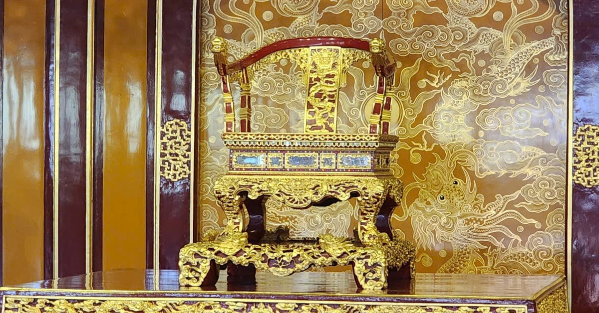 Ngai vàng triều Nguyễn bị bẻ gãy đã được phục chế lại nguyên trạng