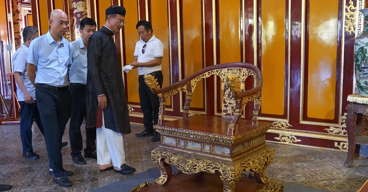 Ngai vàng triều Nguyễn về lại điện Thái Hòa