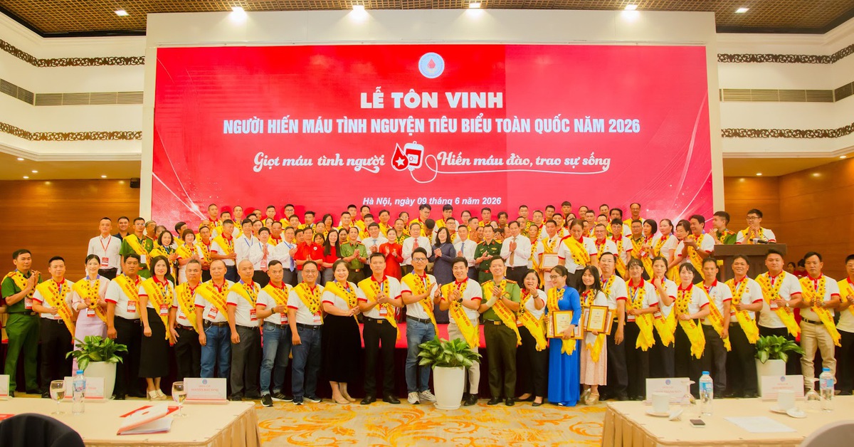 Tôn vinh 100 người hiến máu tình nguyện tiêu biểu toàn quốc