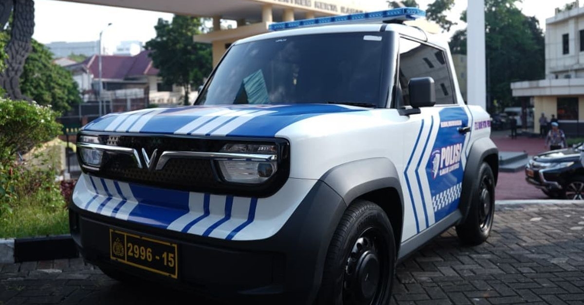 VinFast VF 3 trở thành xe cảnh sát ở Indonesia