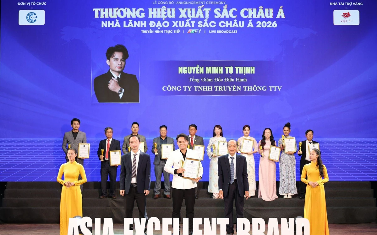 Công ty TNHH Truyền thông TTV nhận giải Thương hiệu xuất sắc Châu Á 2026