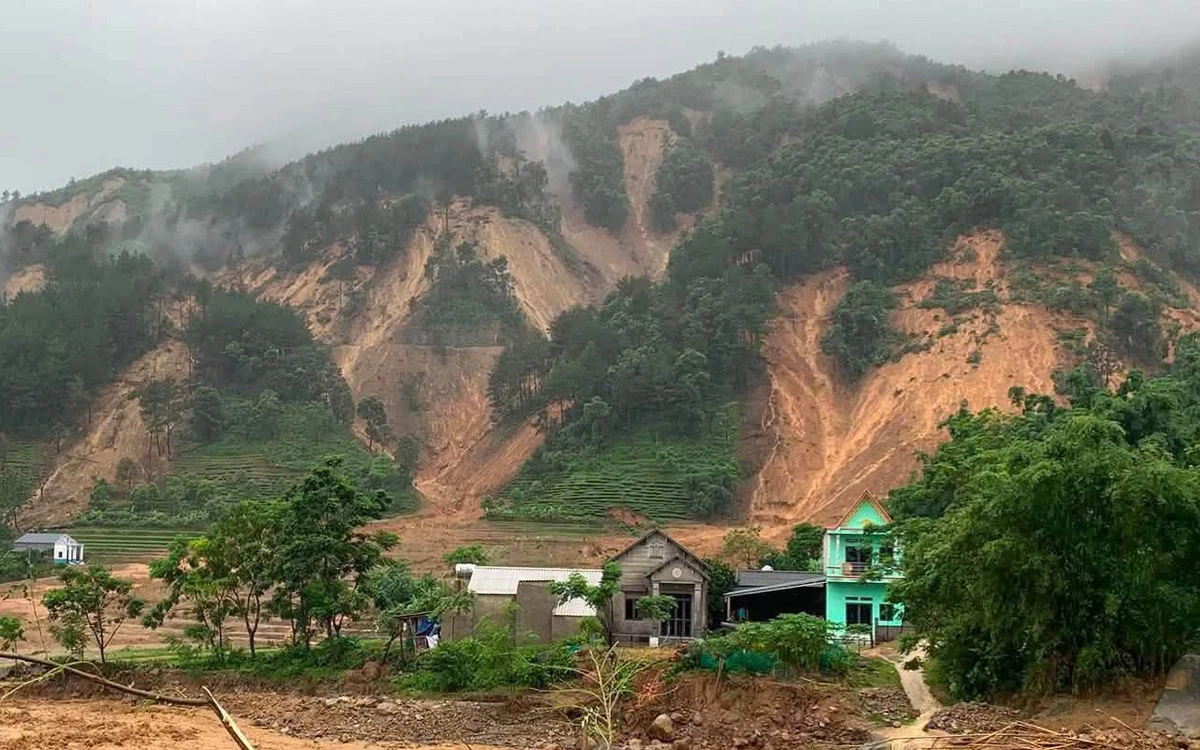 Hình ảnh bản làng ở Lai Châu bị lũ quét tàn phá