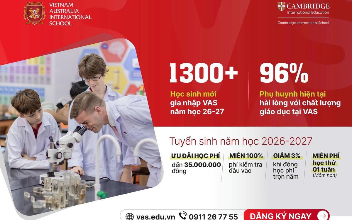 Ưu đãi cuối cùng tại Trường Quốc tế Việt Úc trước năm học mới