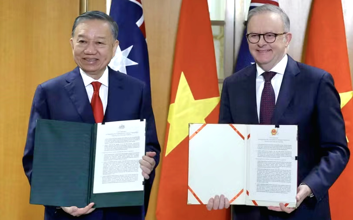 Việt Nam và Úc ra 3 tuyên bố chung nhân chuyến thăm của Tổng Bí thư, Chủ tịch nước Tô Lâm