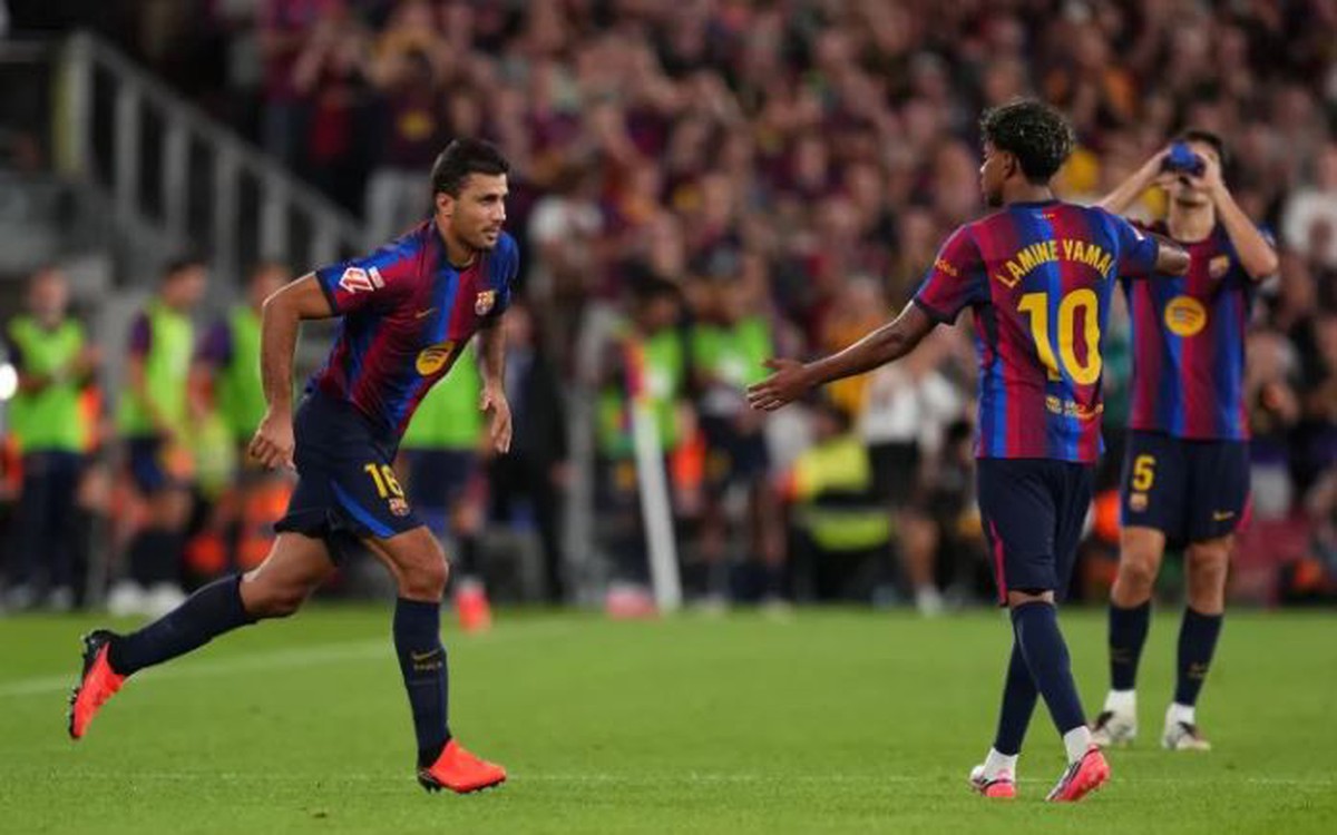 Rodri hào hứng sau khi giành chiến thắng trong trận ra mắt cho Barca