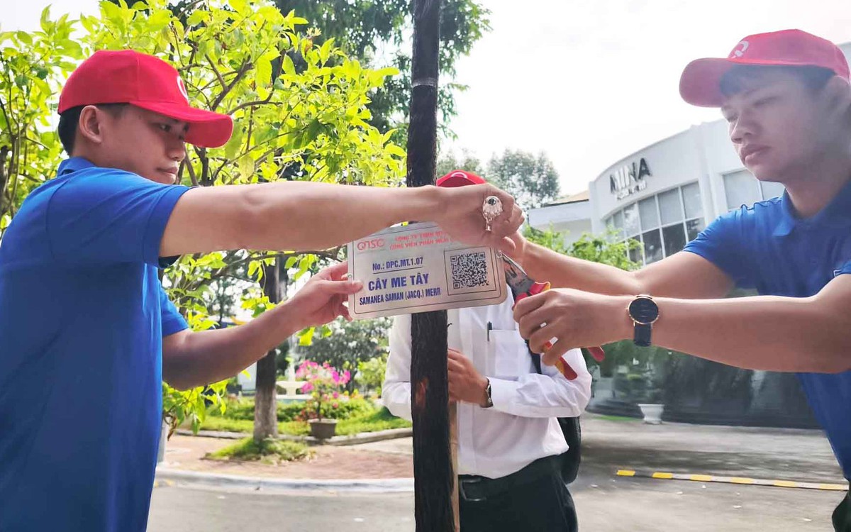 Công viên phần mềm Quang Trung đưa gần 1.800 cây xanh lên bản đồ số để quản lý