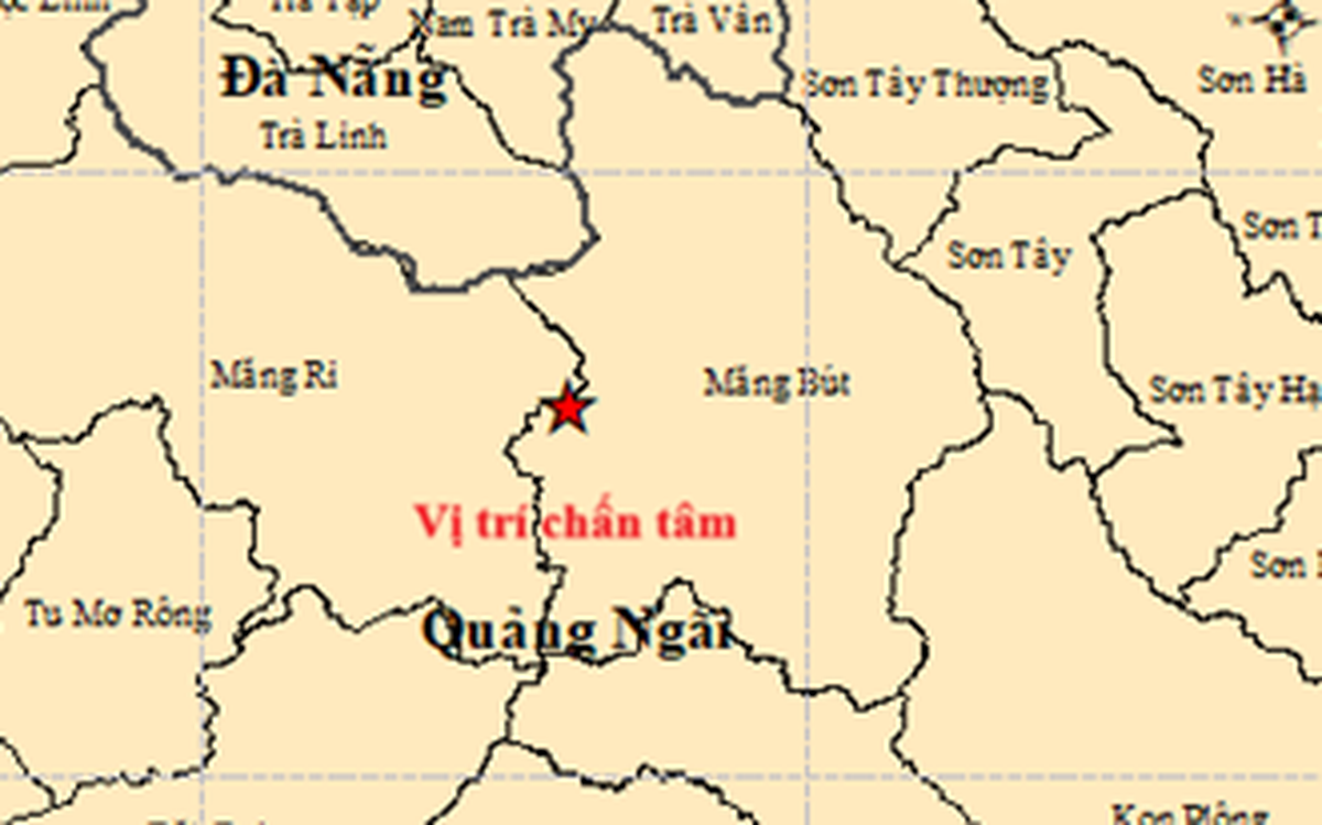 6 trận động đất liên tiếp ở Quảng Ngãi, có trận mạnh 4 độ