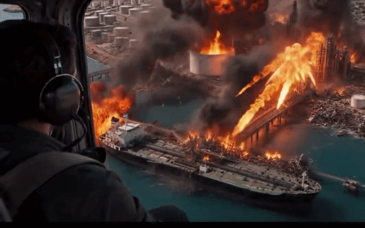 Ông Trump đăng clip AI dựng cảnh đảo Kharg của Iran bị ‘thổi bay’