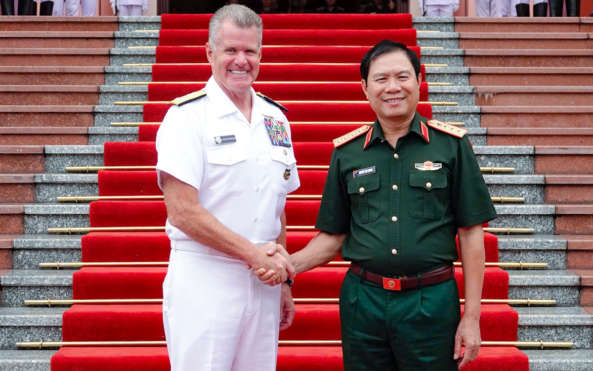 Đại tướng Nguyễn Tân Cương hội kiến Tư lệnh Bộ Tư lệnh Thái Bình Dương Mỹ