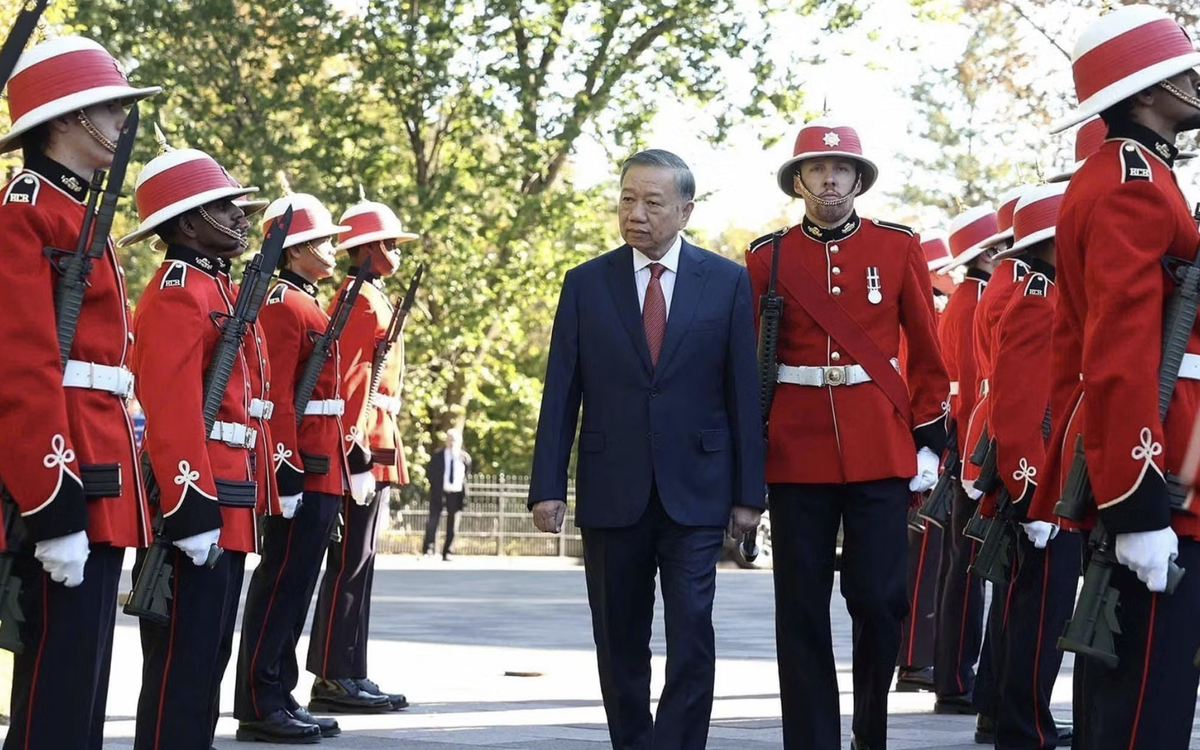 Lễ đón trọng thể Tổng Bí thư, Chủ tịch nước Tô Lâm thăm cấp Nhà nước tới Canada