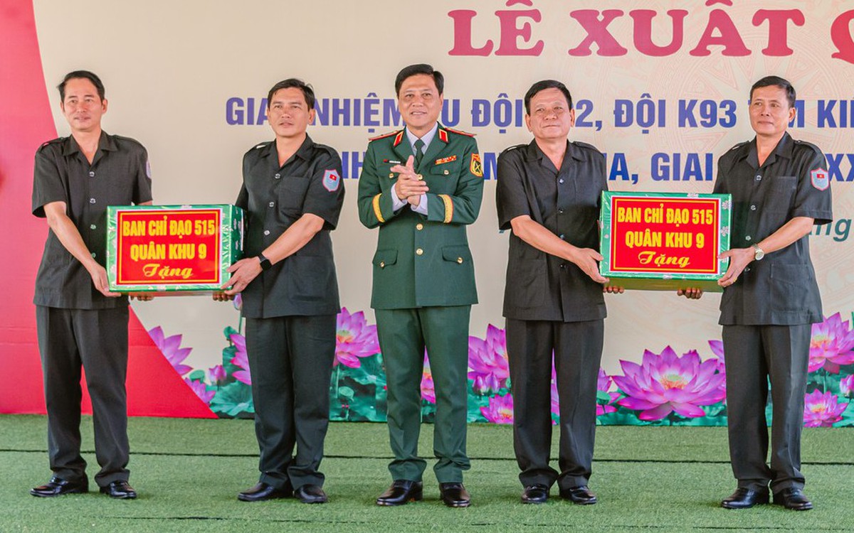 Lễ xuất quân lên đường tìm kiếm, quy tập hài cốt liệt sĩ tại Campuchia