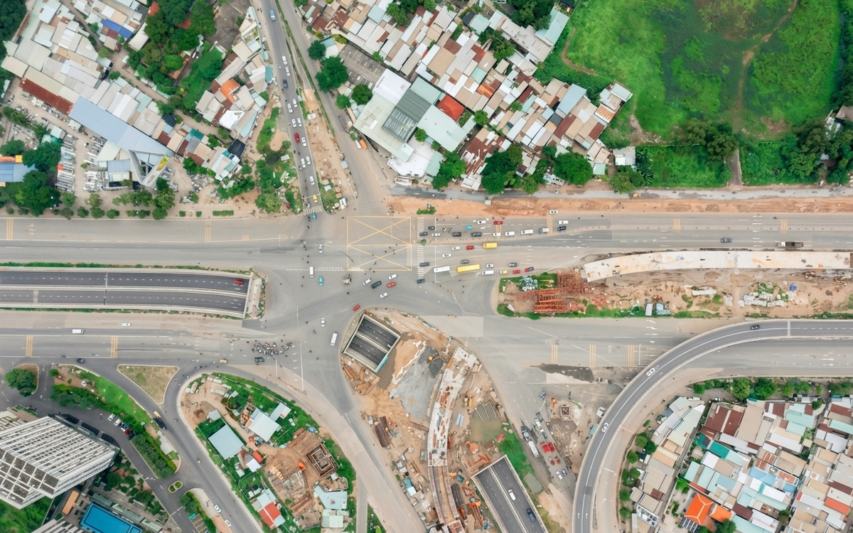 Toàn cảnh dải đất 22.000m² được gỡ vướng cho nút giao An Phú và đường Lương Định Của