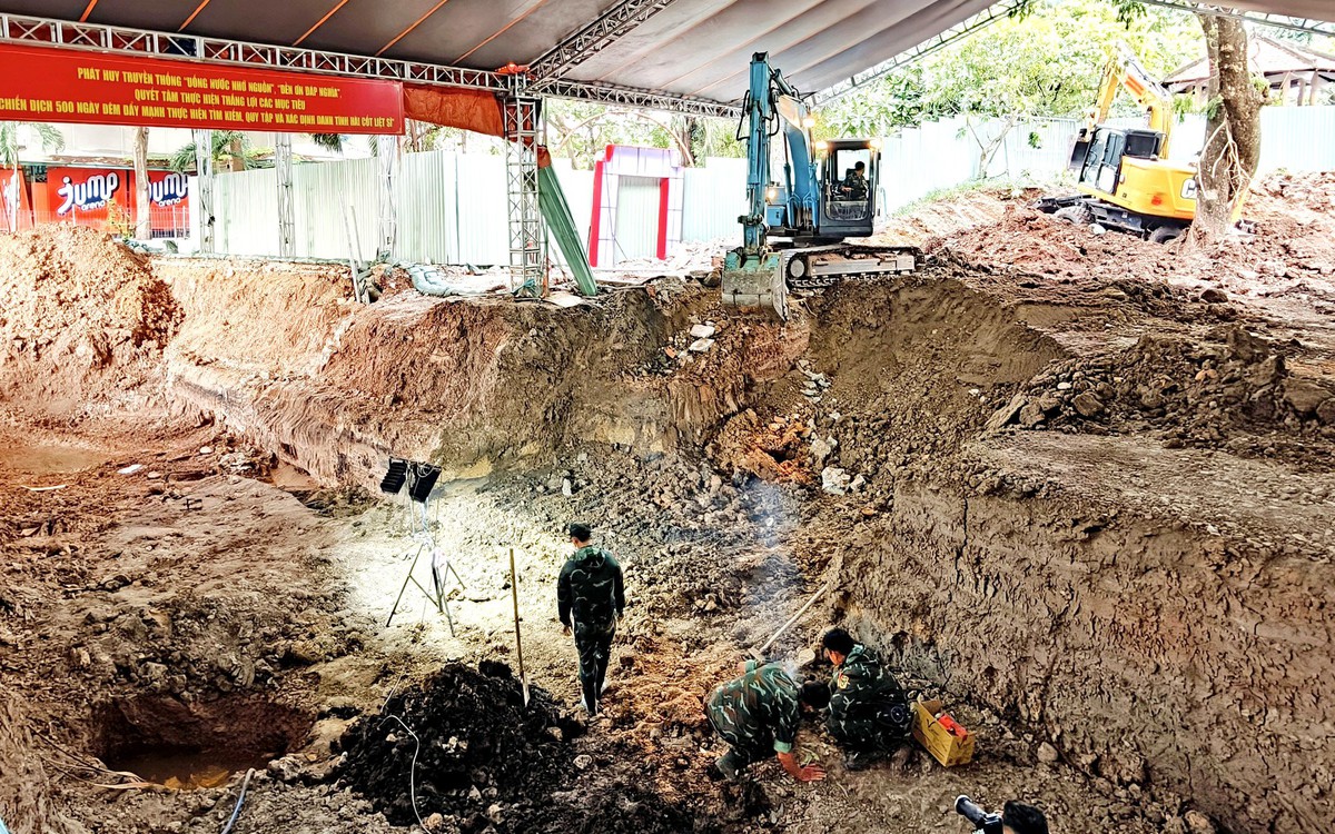 Phát hiện rãnh chôn số 2 tại khu A công viên Lê Thị Riêng