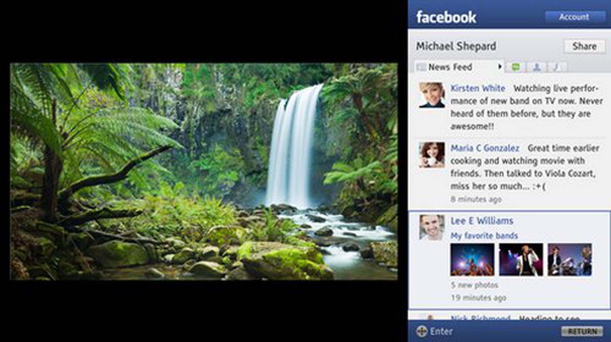 Cập nhật firmware TV Bravia, truy cập mạng xã hội