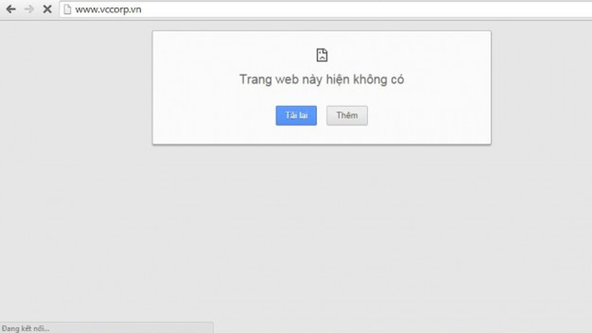 Một số trang web của VCCorp vẫn chưa hoạt động được