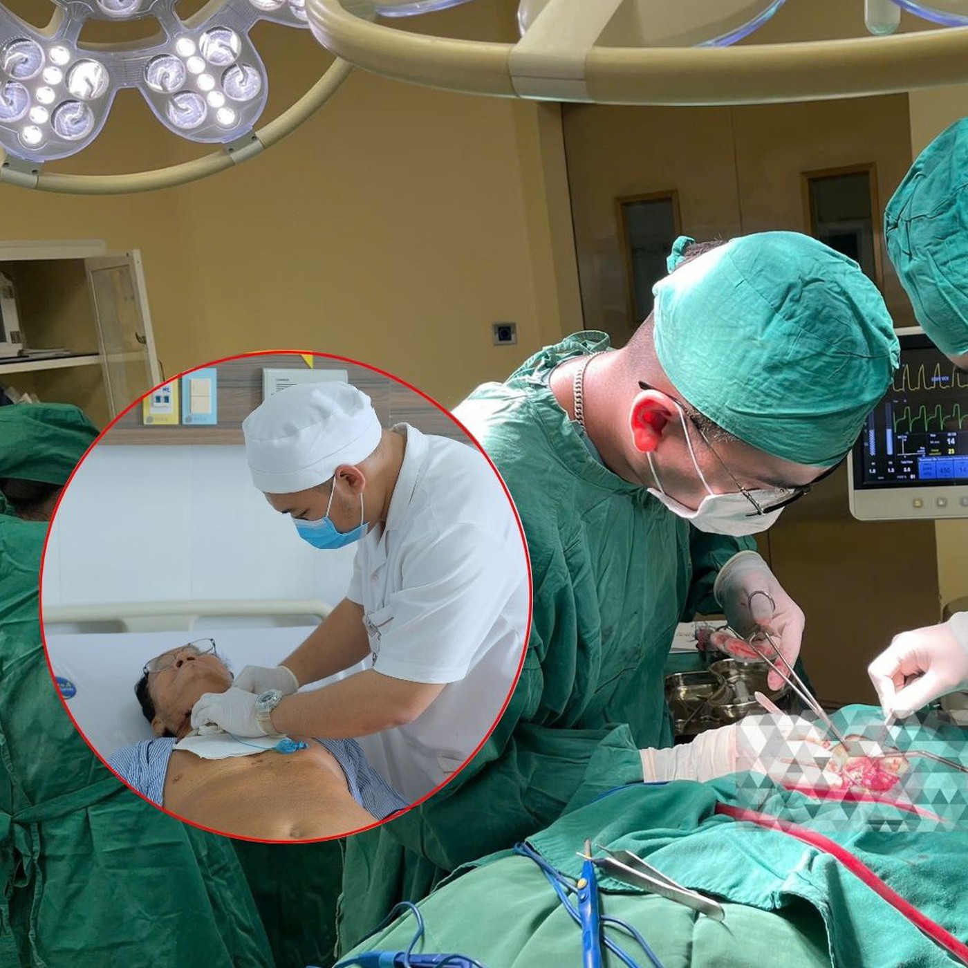 Vòi xịt nước áp lực cao phun trúng cổ trong lúc rửa sân khiến cụ ông nguy kịch