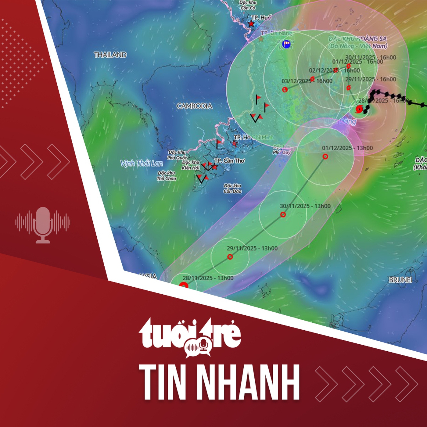 Tin tức tối 28-11: Bão số 15 và áp thấp nhiệt đới vừa hình thành tác động đến Nam Bộ ra sao?