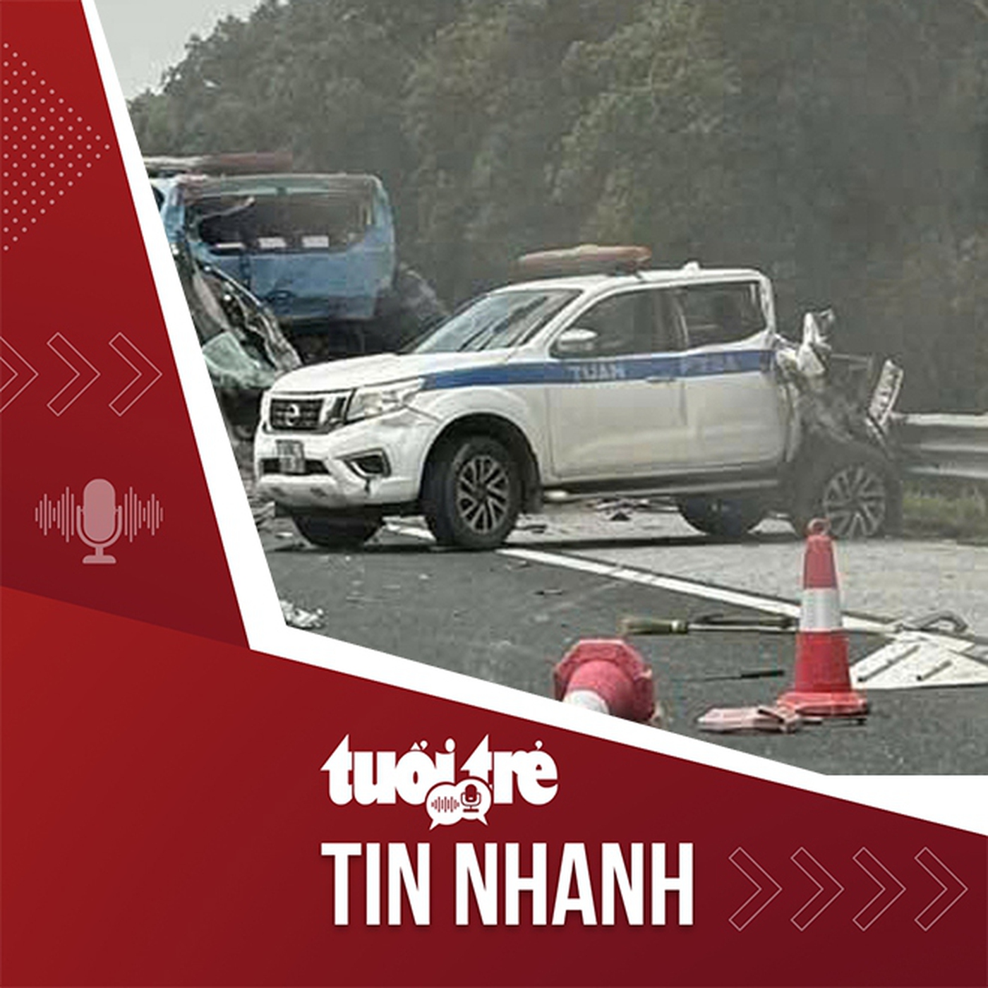 Tin tức tối 12-6: Tai nạn liên hoàn trên cao tốc khiến 2 người chết, xe tuần đường nát phần đuôi