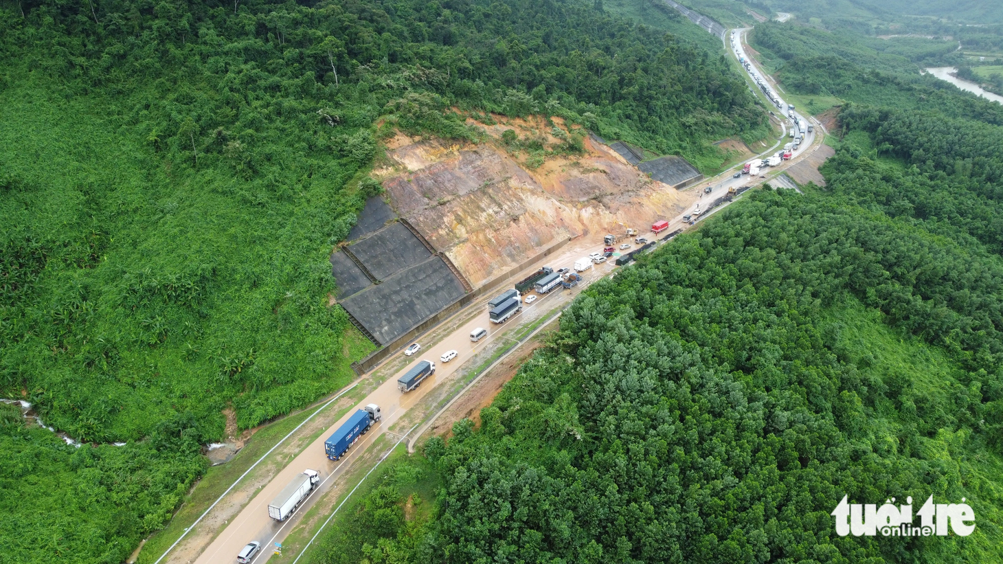 Điểm sạt lở nặng tại Km46+300