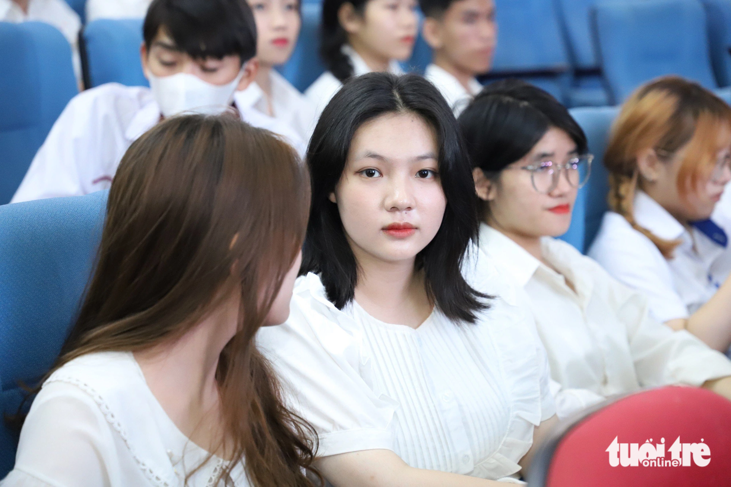 Sinh viên tham dự chương trình nhận học bổng Tiếp sức đến trường năm 2023 tại Tây Nguyên - Ảnh: TRUNG TÂN