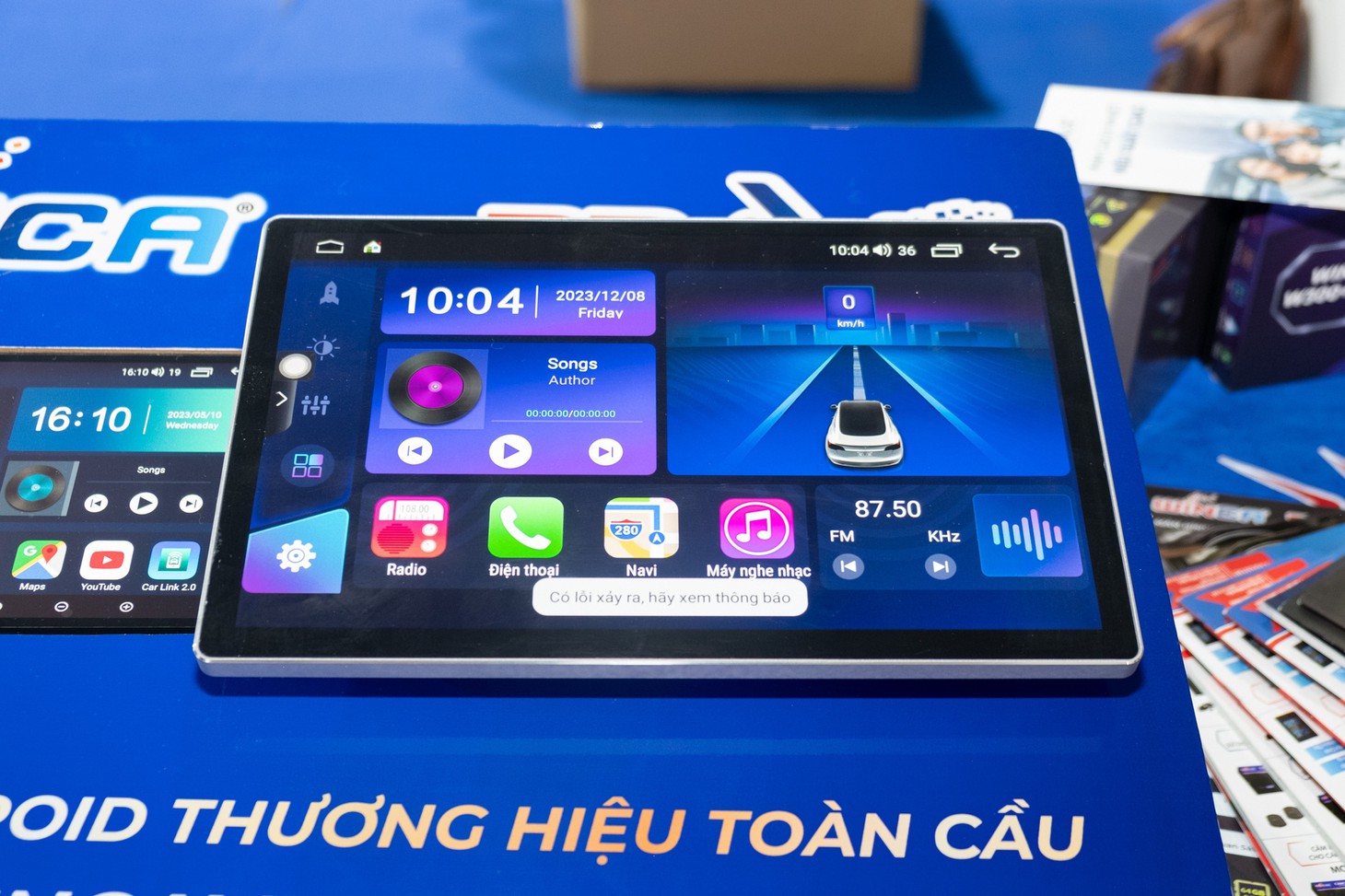 Màn hình Android là sản phẩm phổ biến tại triển lãm với đủ các thương hiệu Teyes, Tmas, Icar, Zestech, Winca, Catrend, Zulex Pro… Màn hình Android cho phép sử dụng nhiều ứng dụng, tính năng hơn so với màn hình theo xe, giá bán thường nằm trong khoảng vài triệu đồng đến dưới 20 triệu đồng, tùy theo thương hiệu, kích cỡ và cấu hình - Ảnh: QUỐC MINH - BTC