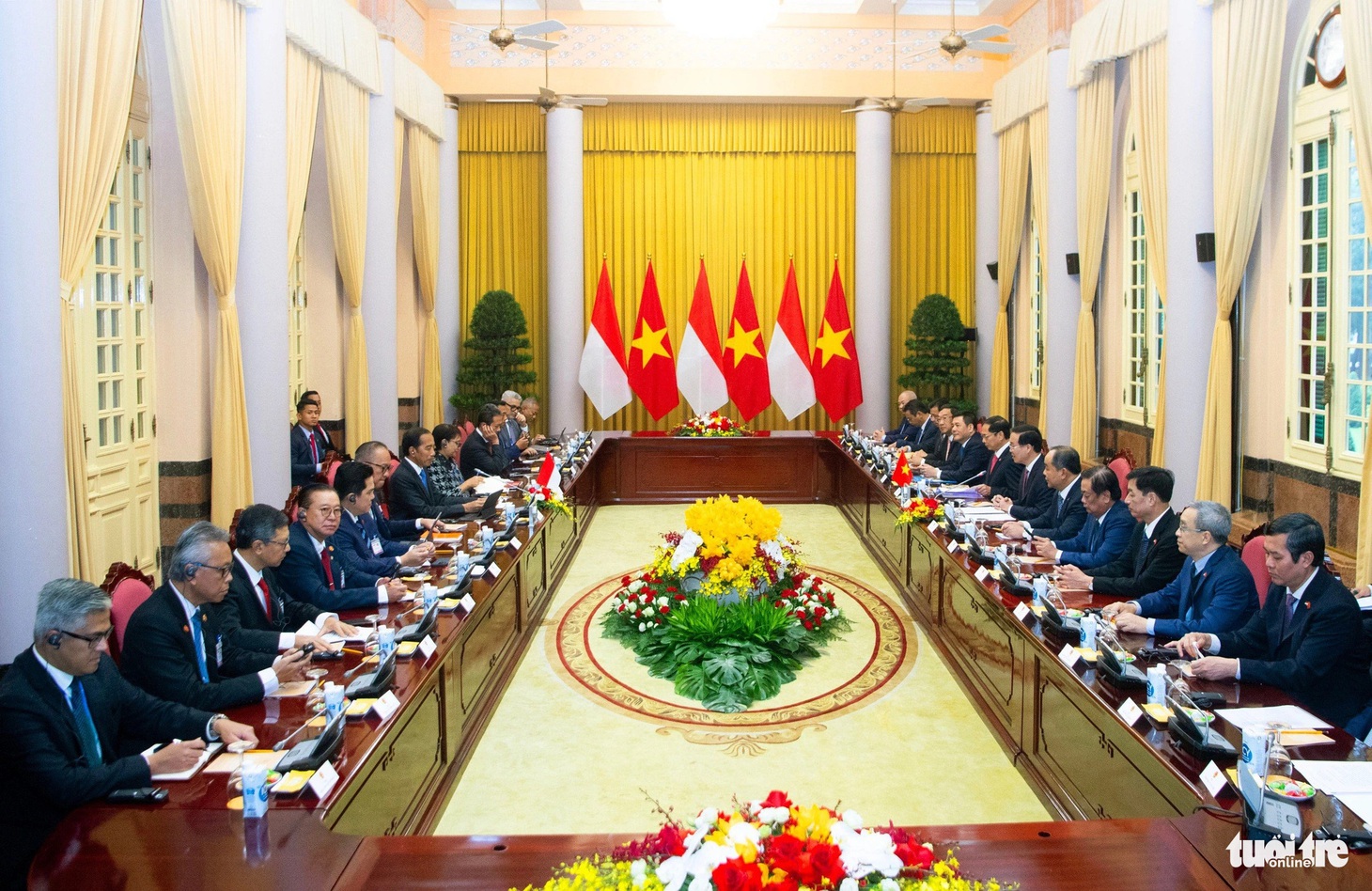 Toàn cảnh hội đàm - Ảnh: NGUYỄN KHÁNH