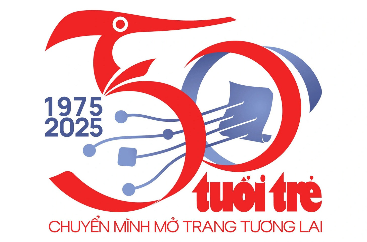Những thiết kế logo, ý tưởng slogan sáng tạo kỷ niệm 50 năm thành lập báo Tuổi Trẻ - Ảnh 5.
