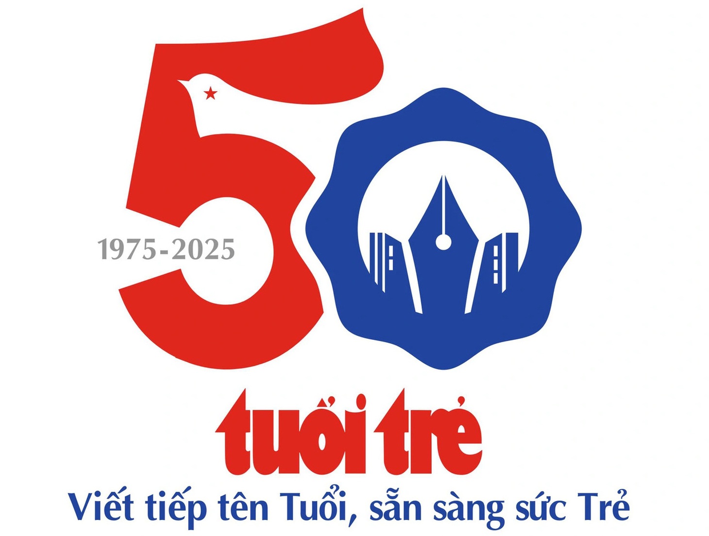 Những thiết kế logo, ý tưởng slogan sáng tạo kỷ niệm 50 năm thành lập báo Tuổi Trẻ - Ảnh 7.