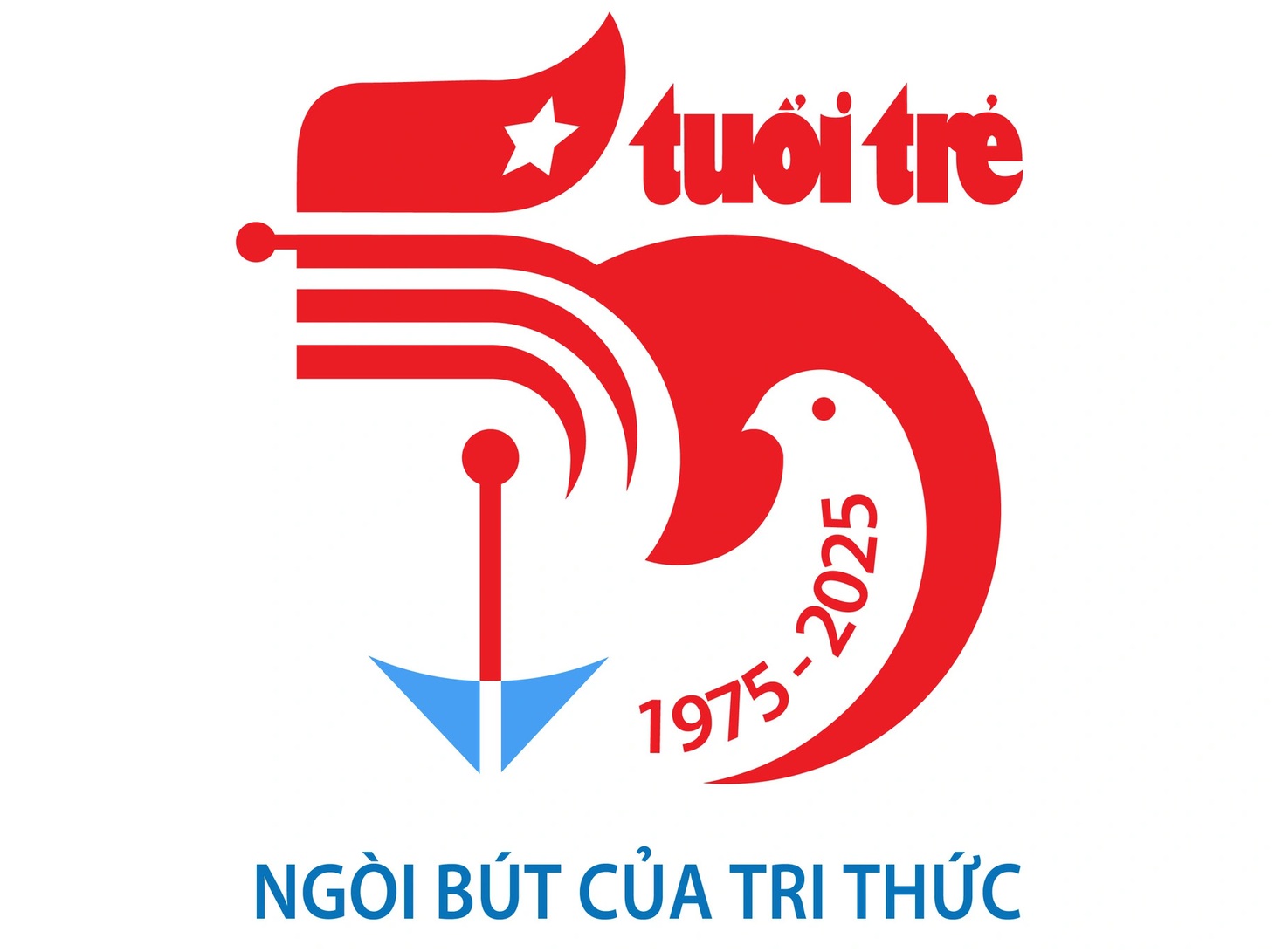 Những thiết kế logo, ý tưởng slogan sáng tạo kỷ niệm 50 năm thành lập báo Tuổi Trẻ - Ảnh 11.