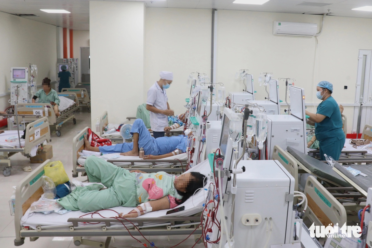 Bên trong khoa nội thận - lọc máu Bệnh viện Đa khoa huyện Hóc Môn (TP.HCM) tại tòa nhà mới 12 tầng&nbsp;