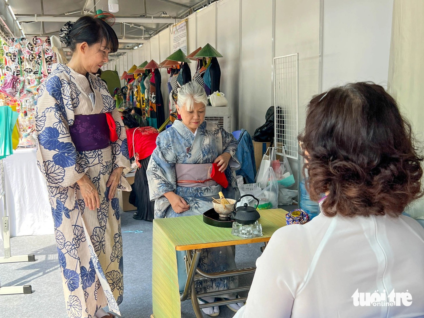 Gian hàng trải nghiệm nghệ thuật trà đạo Nhật Bản