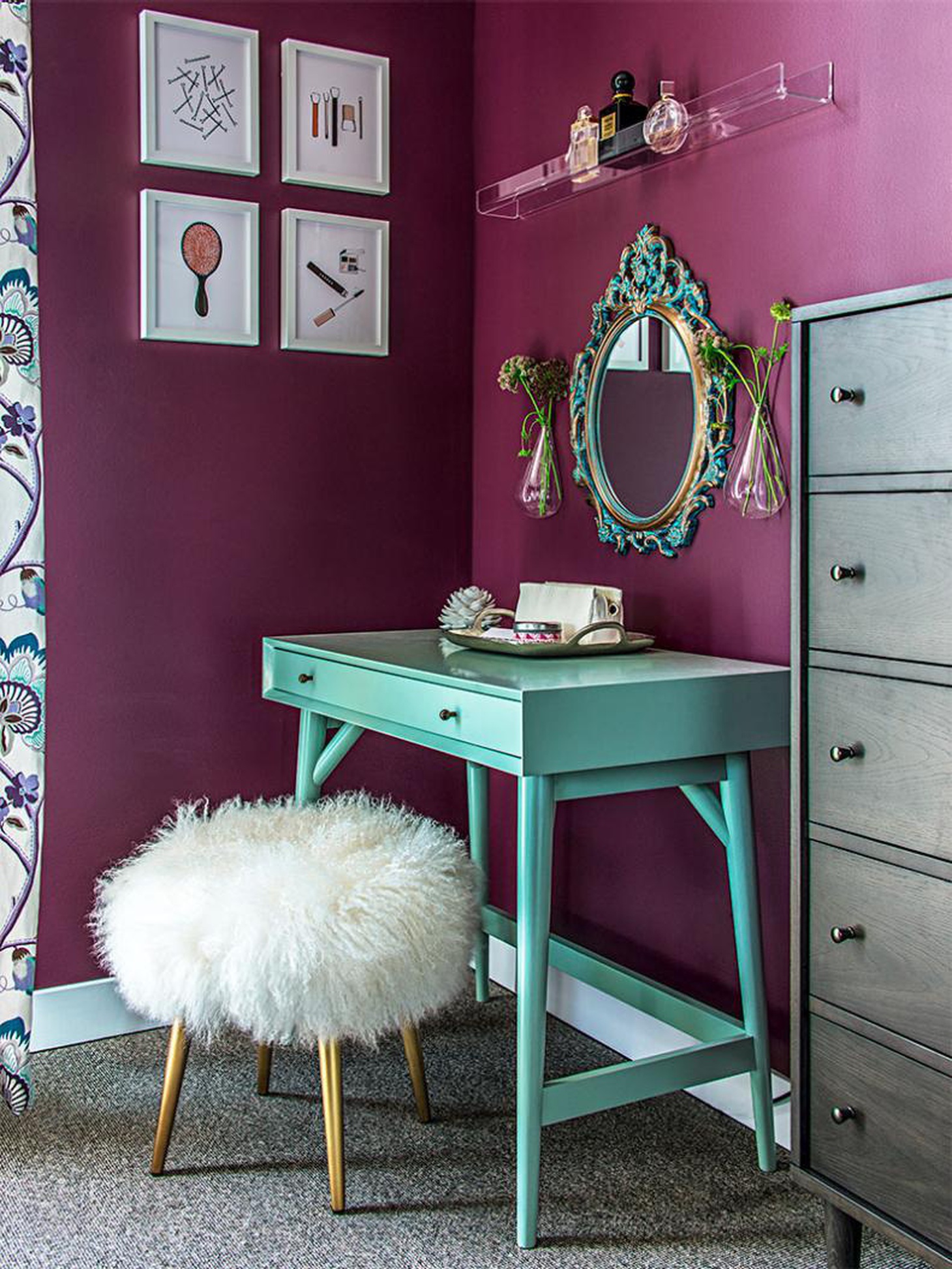 Màu nước nho đầy cá tính và tinh tế - Ảnh: HGTV