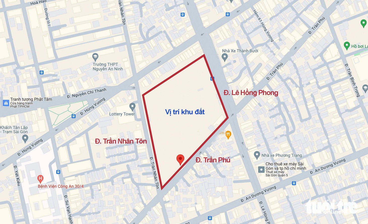 Vị trí khu đất - Đồ họa: PHƯƠNG QUYÊN