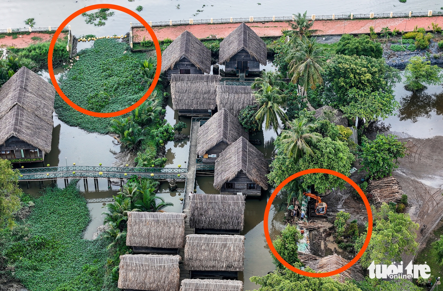 Triều cường cao, kè lởm chởm, dân Bình Quới vừa hết ngập lại lo đợt triều mới - Ảnh 2.