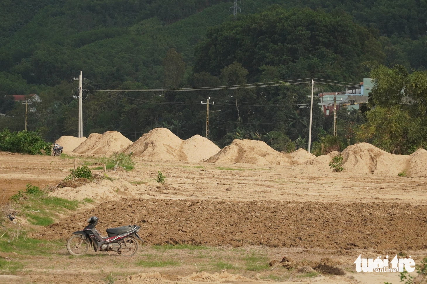 Ruộng đồng thành 'mỏ cát' sau lũ, nông dân mang xô đi gom về để dành - Ảnh 11.