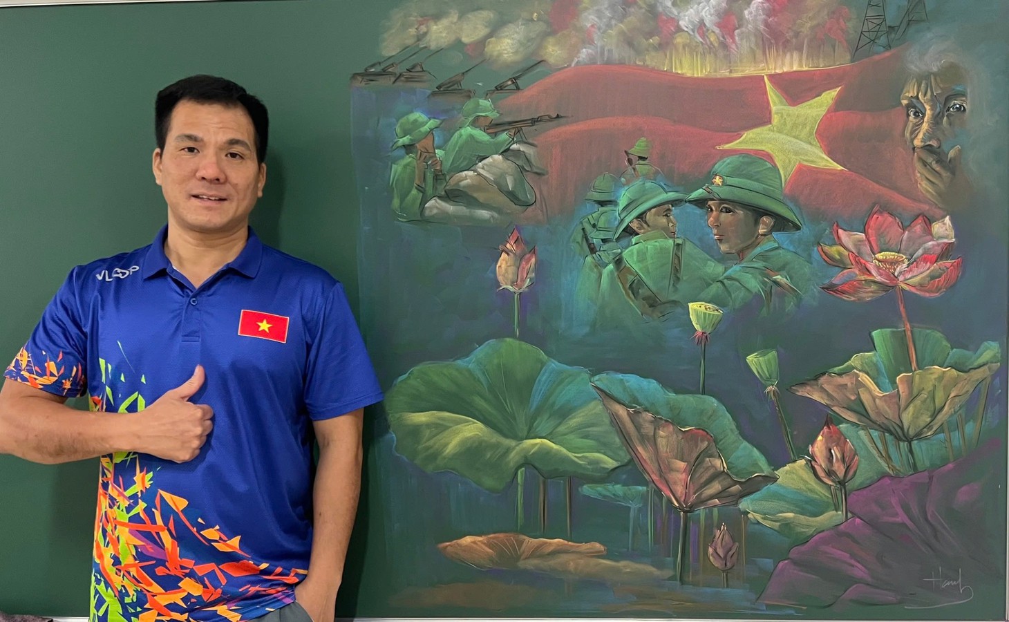 Thầy giáo vẽ phấn khiến cộng đồng mạng 'mê tít' - Ảnh 1.