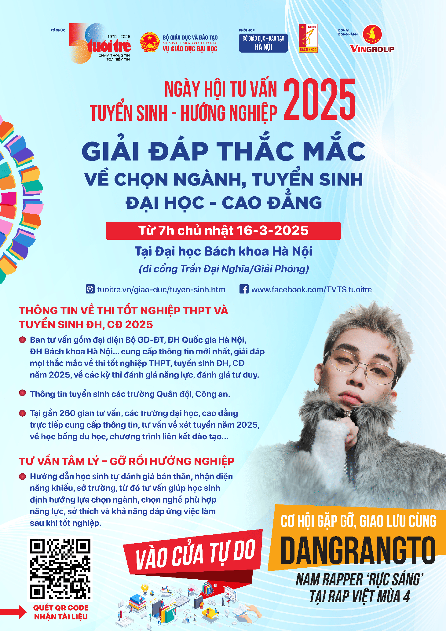 Ngày hội tư vấn tuyển sinh hướng nghiệp tại Hà Nội: 300 gian tư vấn, Dangrangto sẽ đến giao lưu - Ảnh 2.