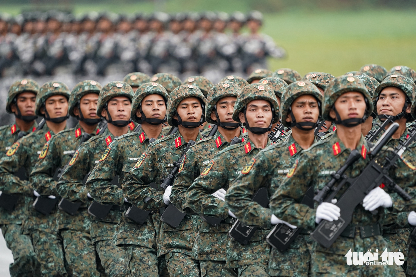 16.000 cán bộ, chiến sĩ đội mưa trong buổi tổng hợp luyện diễu binh - Ảnh 7.