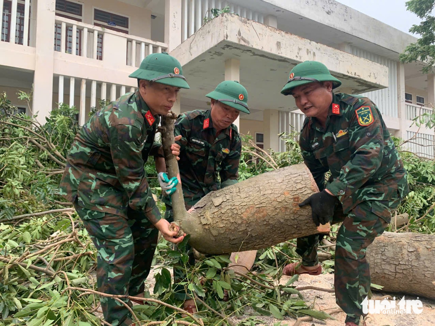 Xã ven biển có gần 5.000 nhà bị tốc mái vì bão Kajiki - Ảnh 5.